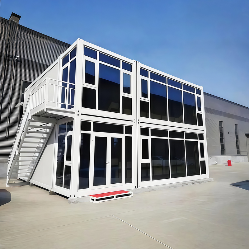 Carregue imagem no visualizador da galeriaCasa pré-fabricada modular destacável em contêiner com quarto e banheiro.
