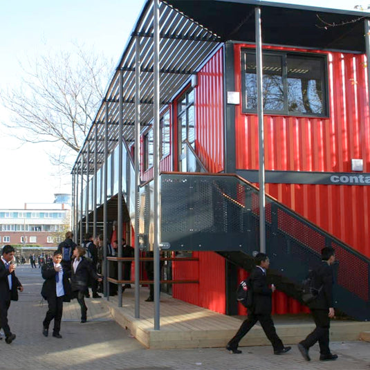 salas de aula em contêineres