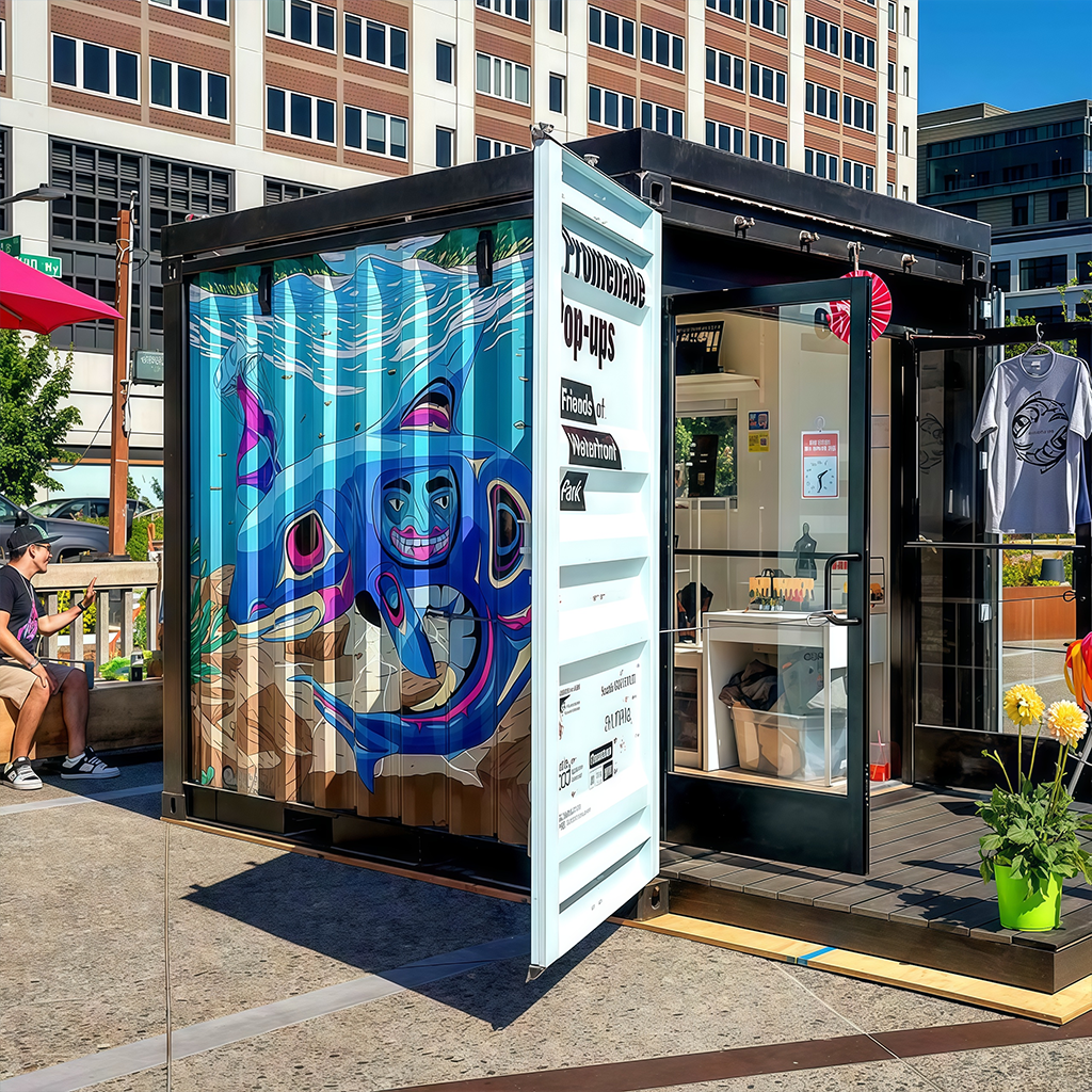 Escritório em contêiner de montagem rápida, casa pré-fabricada para pequenas famílias