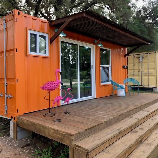 Casa modular de aço dobrável em contêiner de 20 pés