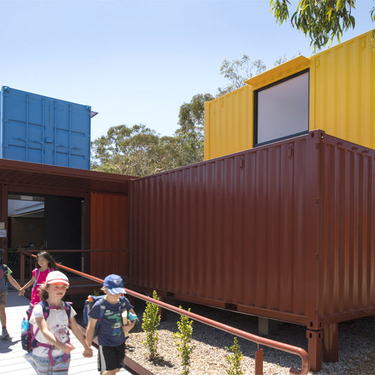 salas de aula em contêineres