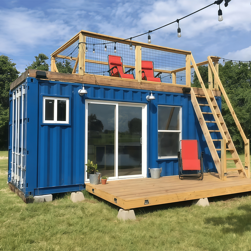 Carregue imagem no visualizador da galeriaCasa modular de aço dobrável em contêiner de 20 pés
