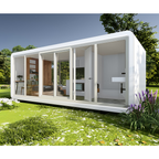 Vilas pré-fabricadas de luxo em aço leve e armazéns de maçãs para uso como hotéis de férias com escritórios.