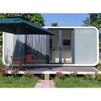 Vilas pré-fabricadas de luxo em aço leve e armazéns de maçãs para uso como hotéis de férias com escritórios.